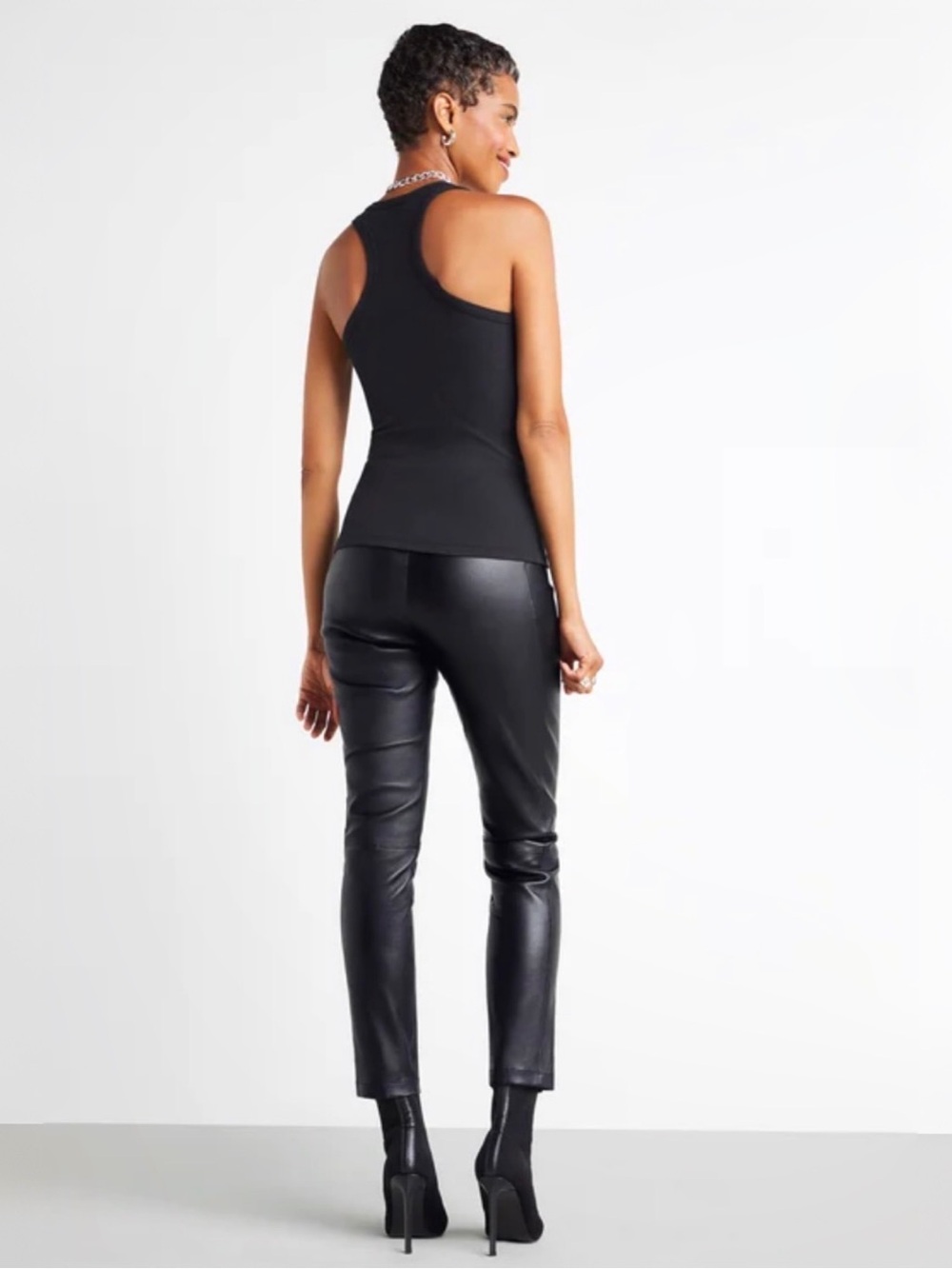 BCBGMAXAZRIA RACERBACK RIBBED TANK TOP